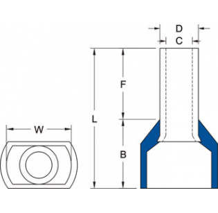 Наконечник кабельный втулочный HAITONG TE 1008 (1000шт) Наконечник кабельный втулочный HAITONG TE 1008 (1000шт)