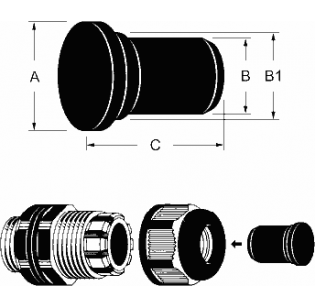 Заглушка для кабельного ввода ECT S-070 Заглушка для кабельного ввода ECT S-070